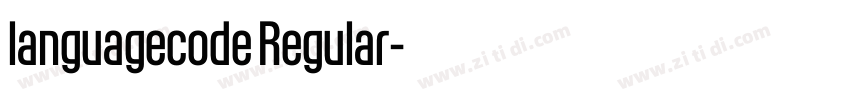 languagecode Regular字体转换